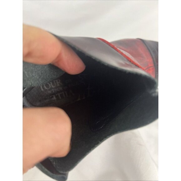 Un Tour en Ville Burgundy Distressed-Look Booties Womens EU Size 37 - Picture 8 of 9